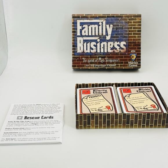 Original Family Business Mob Vengeance Gangster Card Game Mayfair Complete - Picture 7 of 16